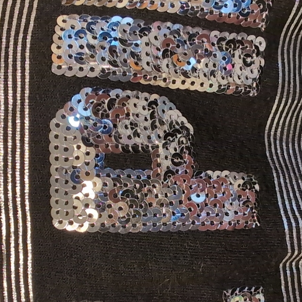 PINK By Victoria's Secret SEQUIN Silver BLING TANK TOP - Picture 3 of 11